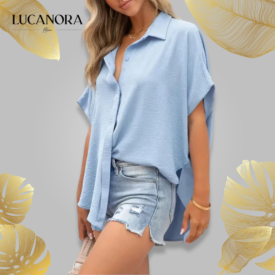 Adele Rozzi™ Elegante e Casual Camicetta a Maniche Corte