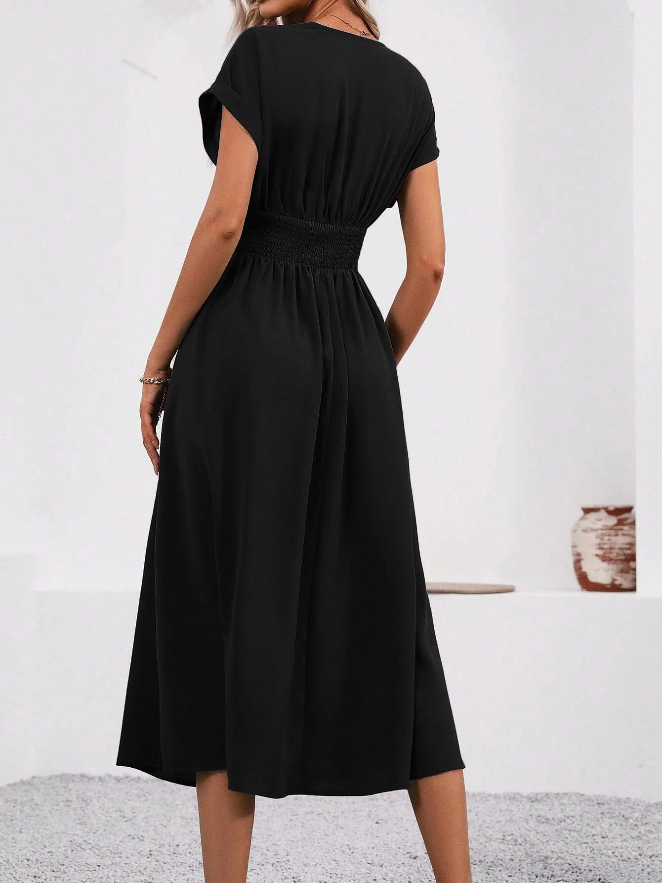 Annabella Bersani™ Abito da donna con scollo a V e vita stretta