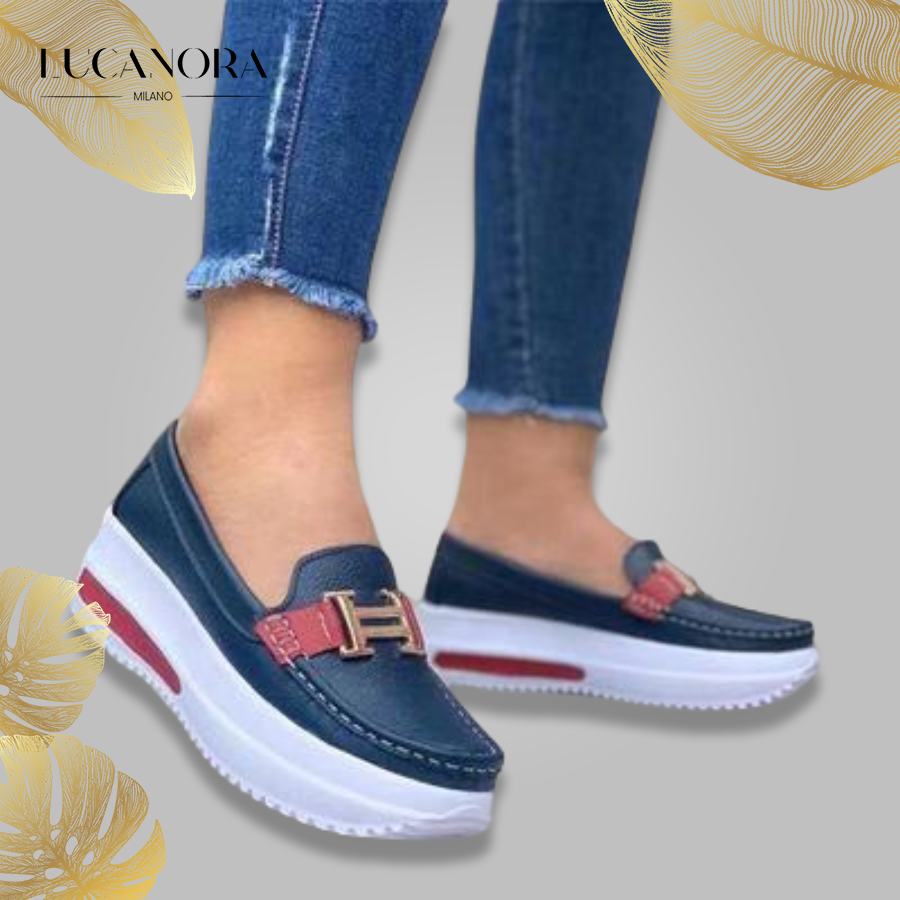 Helga™ Comodi mocassini con plateau