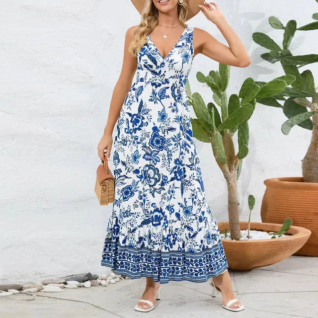 Myla™ Maxi abito estivo con stampa floreale vintage