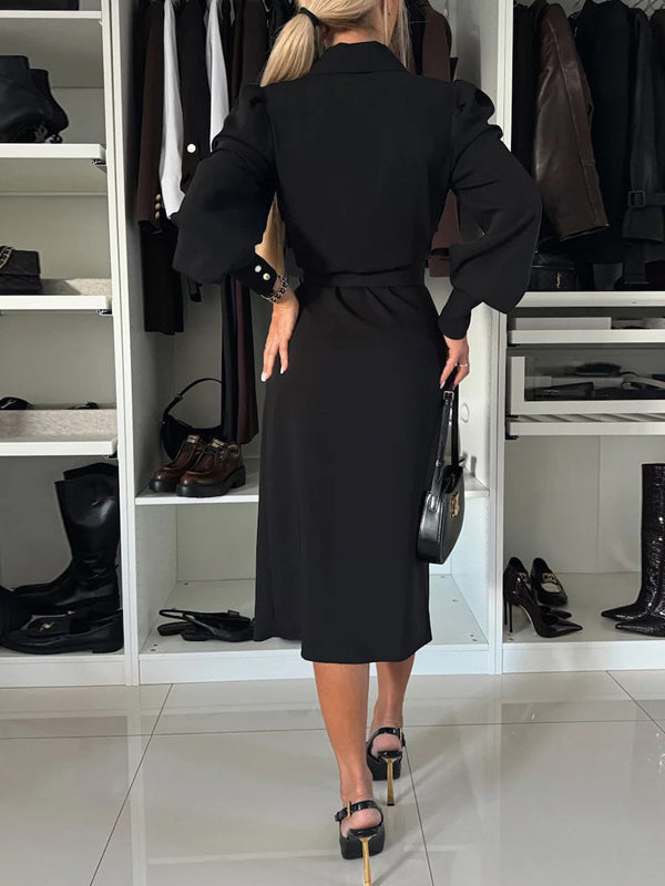 Nina Carlisi™️ Abito blazer elegante con scollo a V