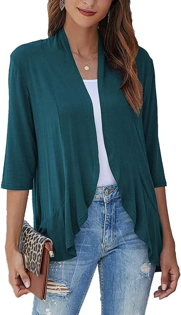 Olivia Paletta™ Comodo cardigan con volant