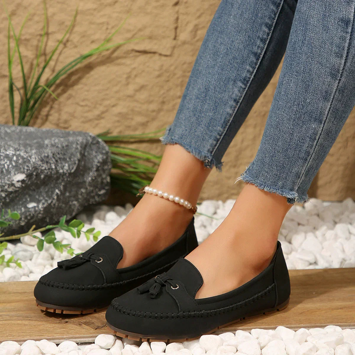 Zoe Garofano™ Comodi mocassini vintage da donna