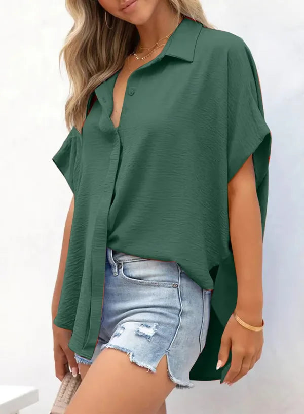 Adele Rozzi™ Elegante e Casual Camicetta a Maniche Corte