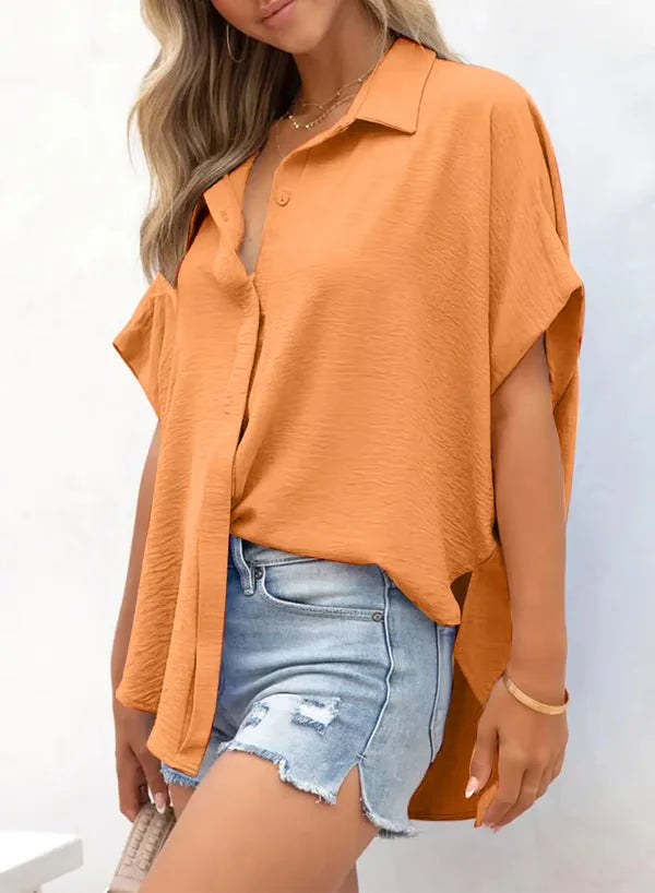 Adele Rozzi™ Elegante e Casual Camicetta a Maniche Corte