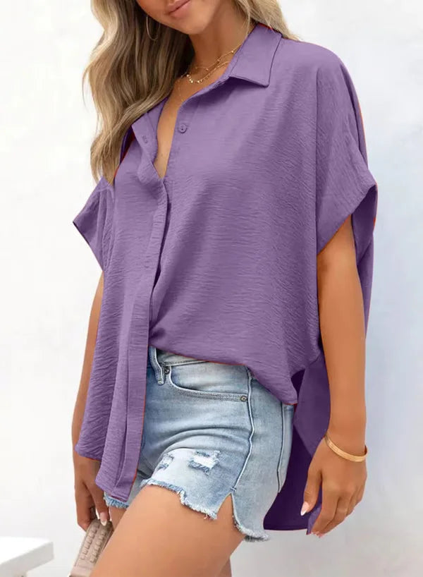 Adele Rozzi™ Elegante e Casual Camicetta a Maniche Corte