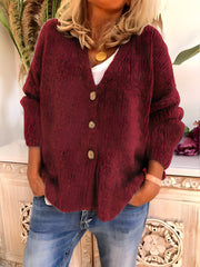 Alessa Zito™️ Maglione con scollo a V con bottoni