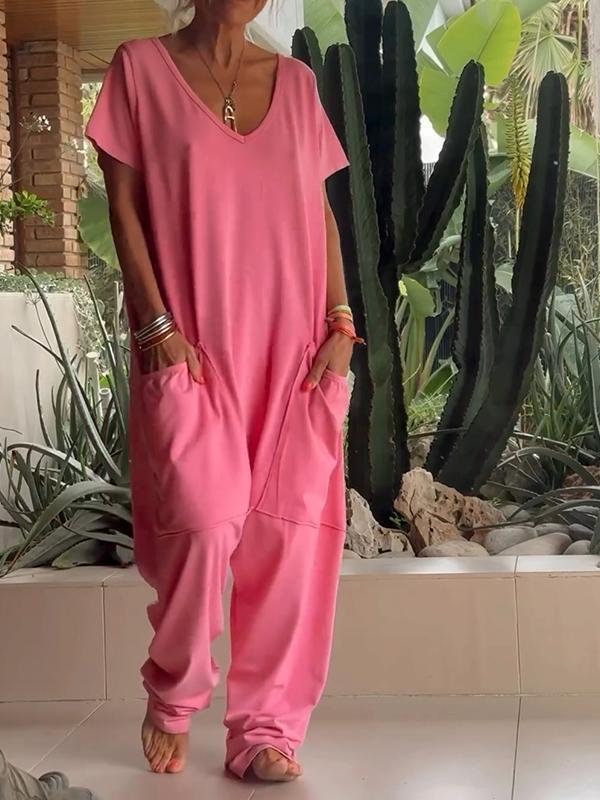 Alma Sanfratello™ Tuta casual con scollo a V