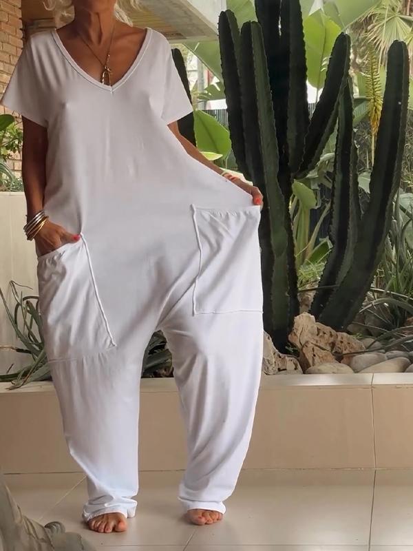 Alma Sanfratello™ Tuta casual con scollo a V