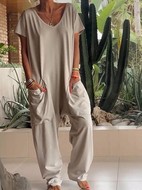 Alma Sanfratello™ Tuta casual con scollo a V