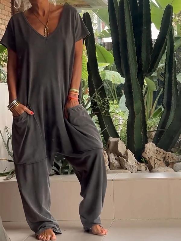 Alma Sanfratello™ Tuta casual con scollo a V