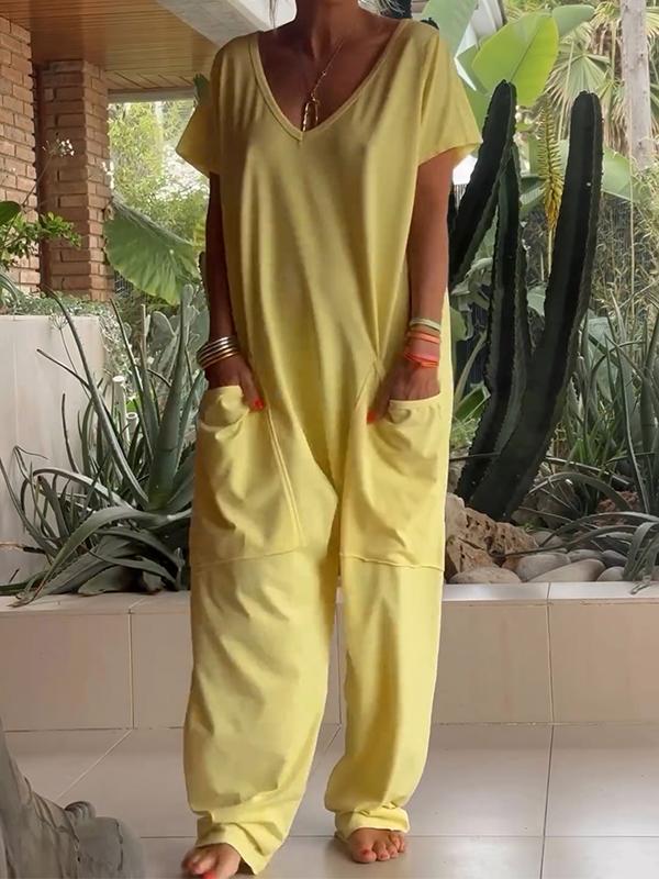 Alma Sanfratello™ Tuta casual con scollo a V
