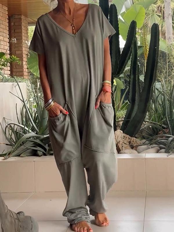Alma Sanfratello™ Tuta casual con scollo a V