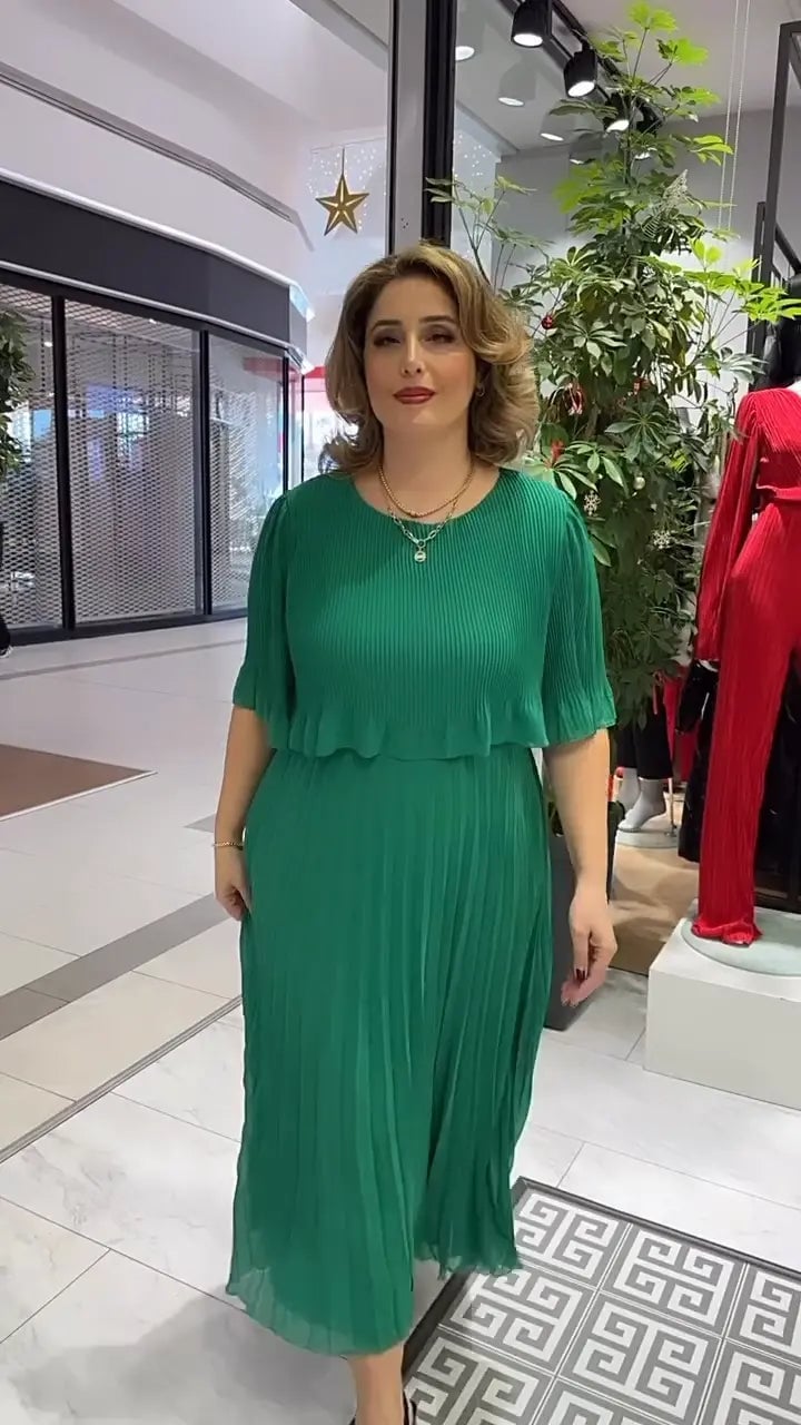 Amanda Hogan™ Abito elegante con mezze maniche e scollatura rotonda