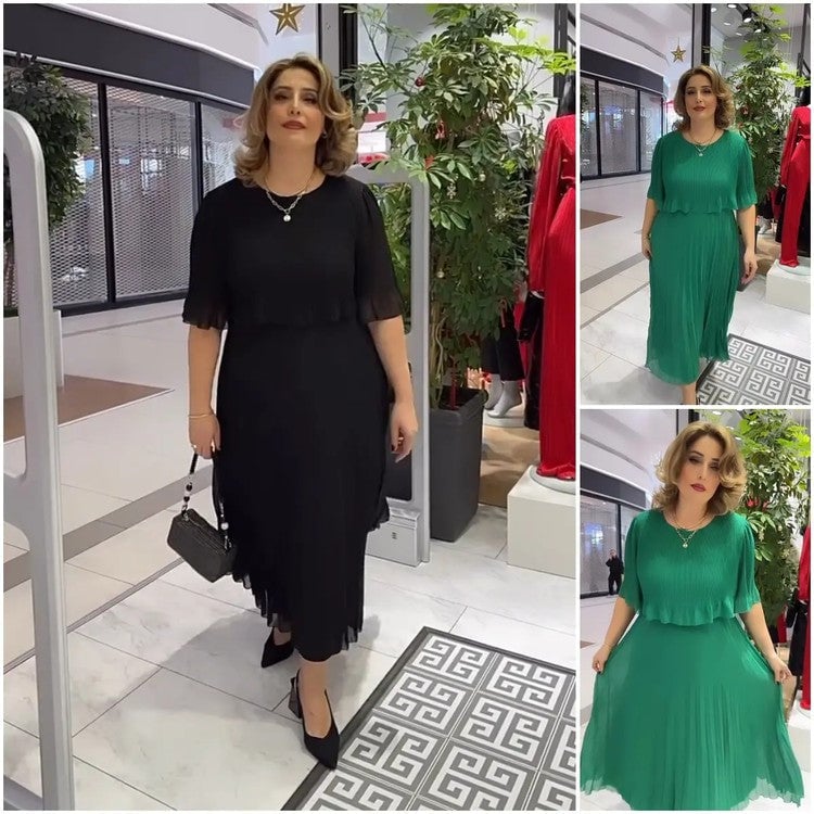Amanda Hogan™ Abito elegante con mezze maniche e scollatura rotonda