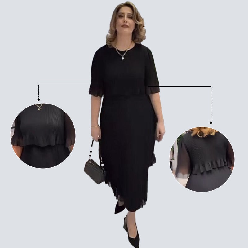 Amanda Hogan™ Abito elegante con mezze maniche e scollatura rotonda