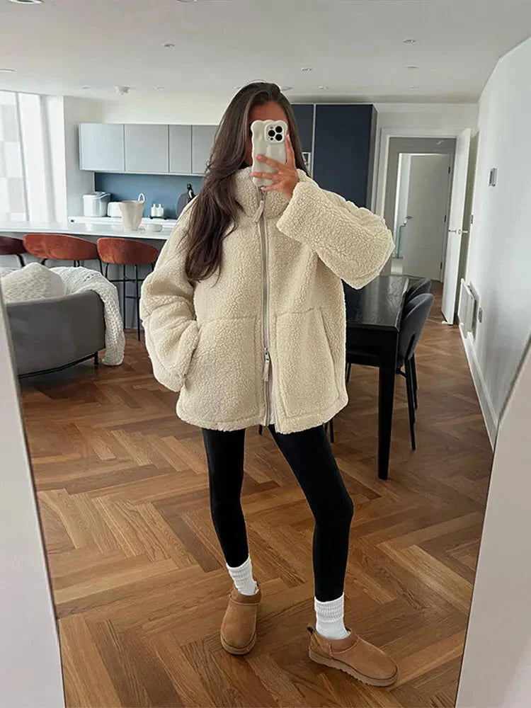 Ana Paul™ Calda giacca in pile con collo alto