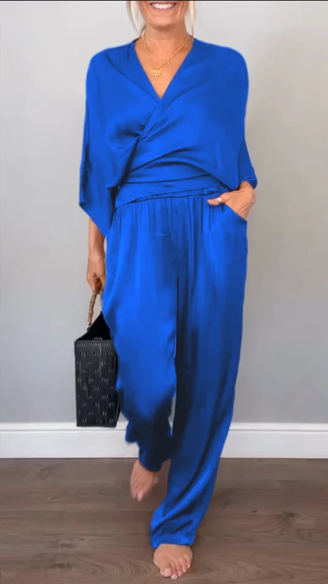 Ancilla Monti™ Tuta con scollo a V comoda e alla moda da donna