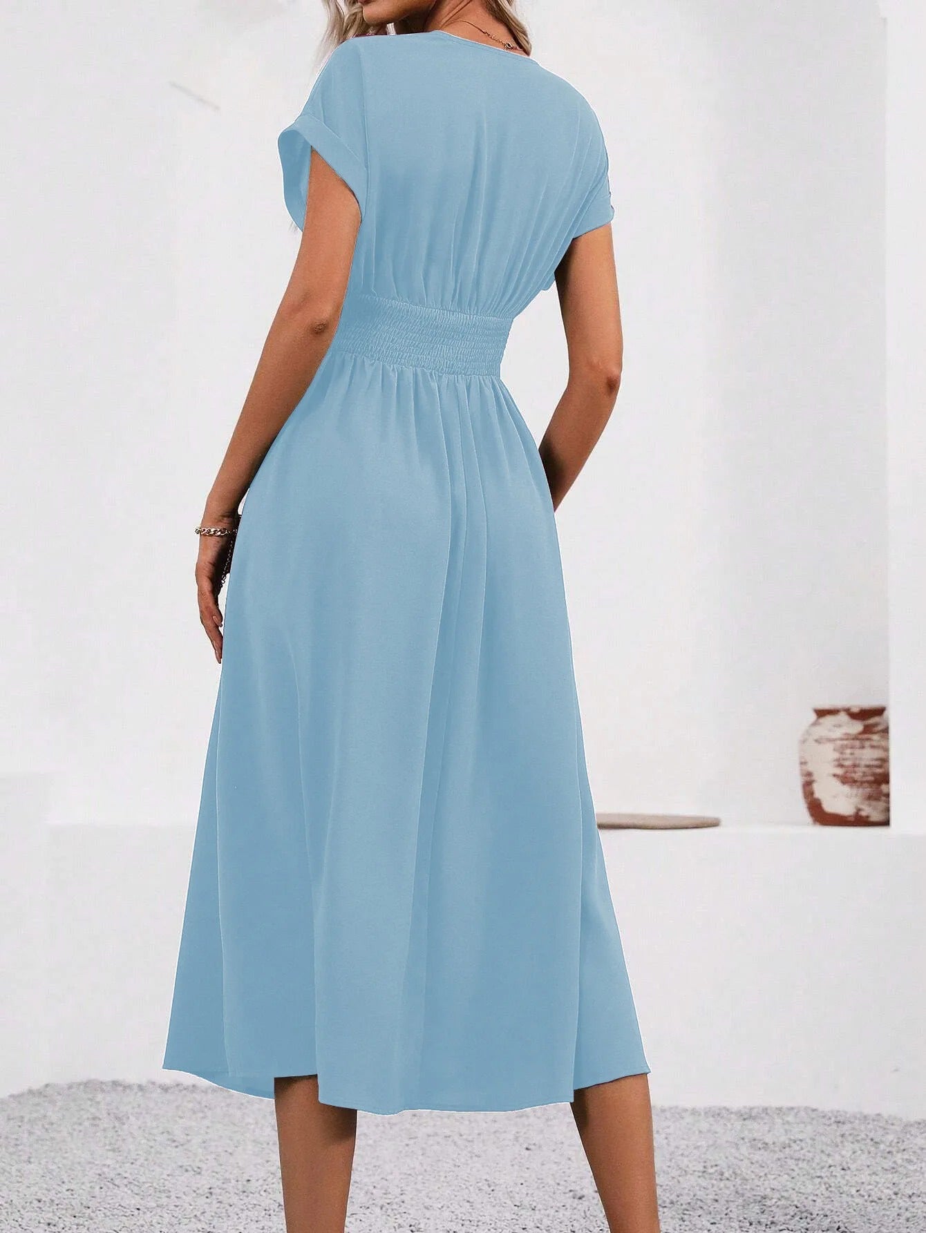 Annabella Bersani™ Abito da donna con scollo a V e vita stretta