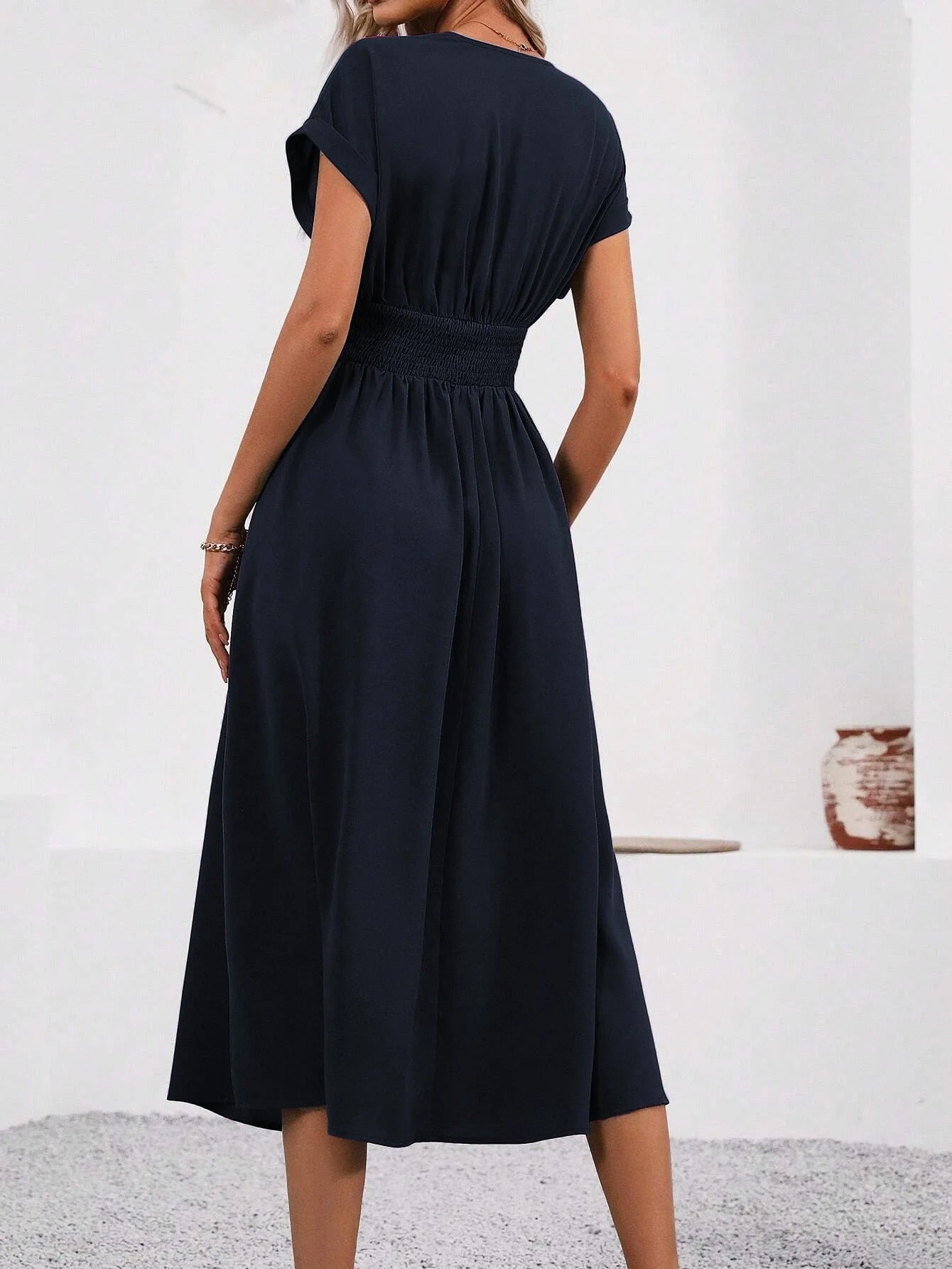 Annabella Bersani™ Abito da donna con scollo a V e vita stretta