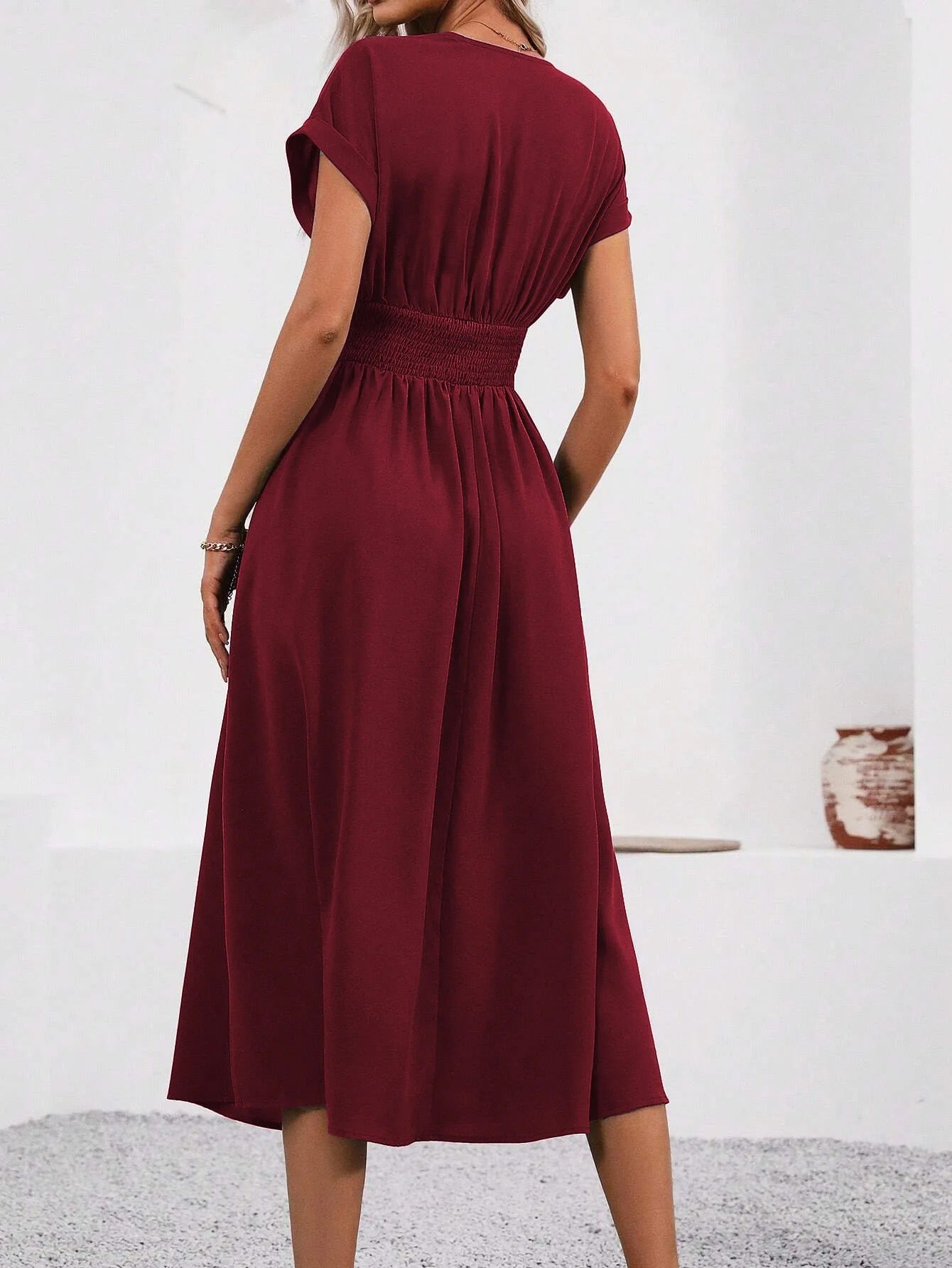 Annabella Bersani™ Abito da donna con scollo a V e vita stretta