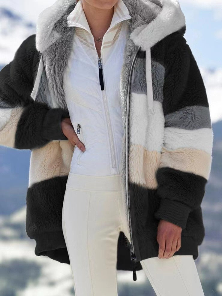 Bella Chaud™ Giacca invernale unisex a righe morbide