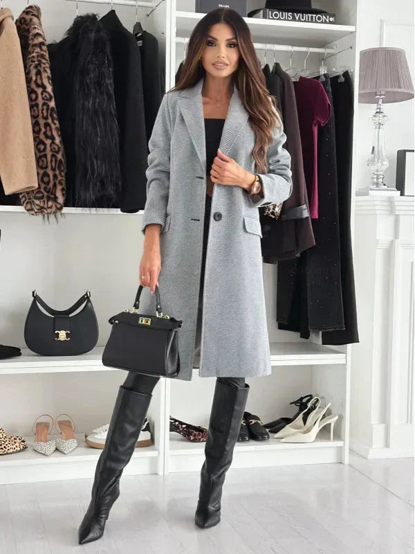 Benigna Fago™ Cappotto sartoriale elegante da donna per l'inverno