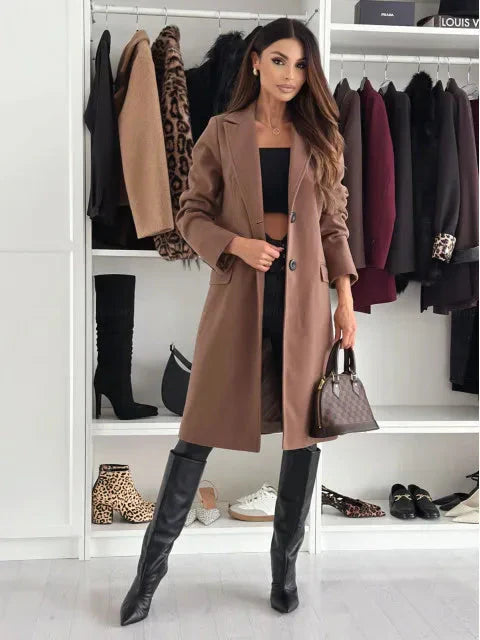 Benigna Fago™ Cappotto sartoriale elegante da donna per l'inverno