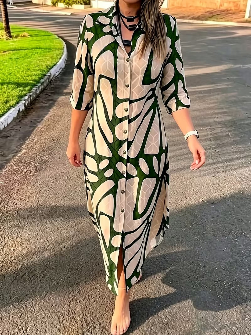 Bianca Borsani™ Abito geometrico versatile per giornate senza pensieri