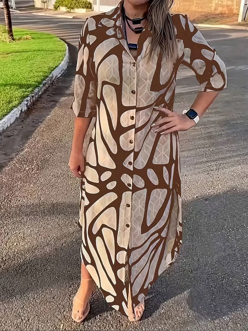 Bianca Borsani™ Abito geometrico versatile per giornate senza pensieri