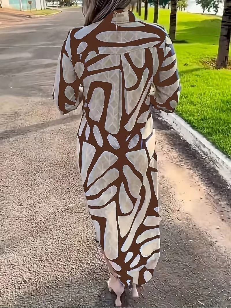 Bianca Borsani™ Abito geometrico versatile per giornate senza pensieri