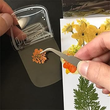 BloomDrop™ Segnalibri trasparenti con fiori secchi