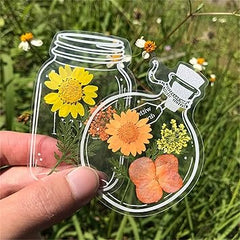 BloomDrop™ Segnalibri trasparenti con fiori secchi