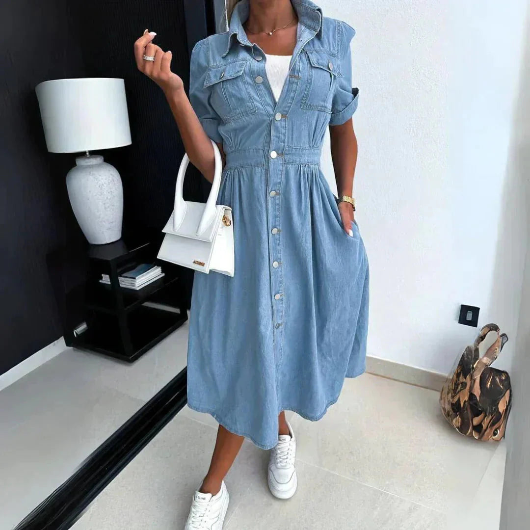 Brooklynn™ Abito casual in denim con tasche