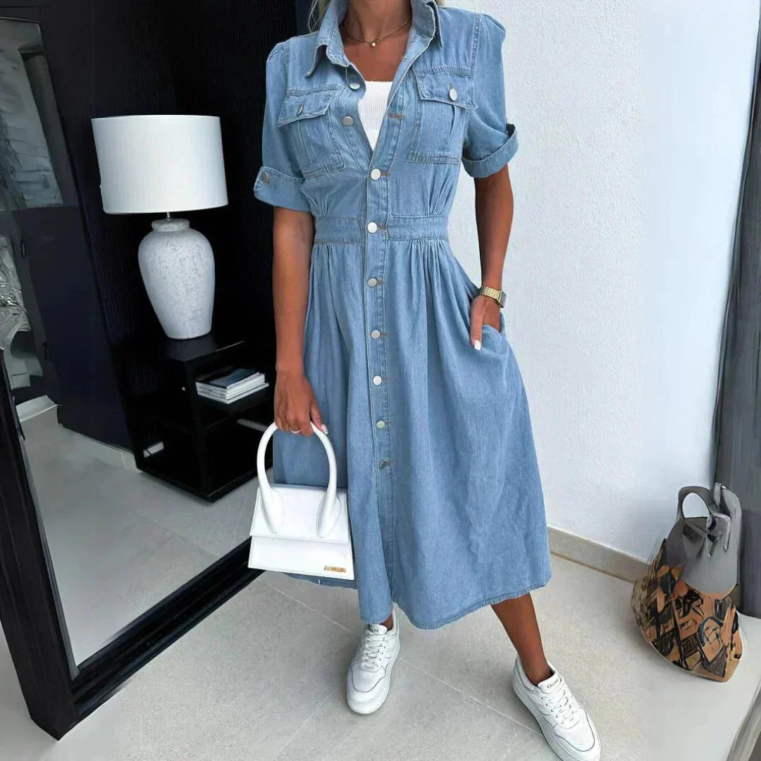 Brooklynn™ Abito casual in denim con tasche