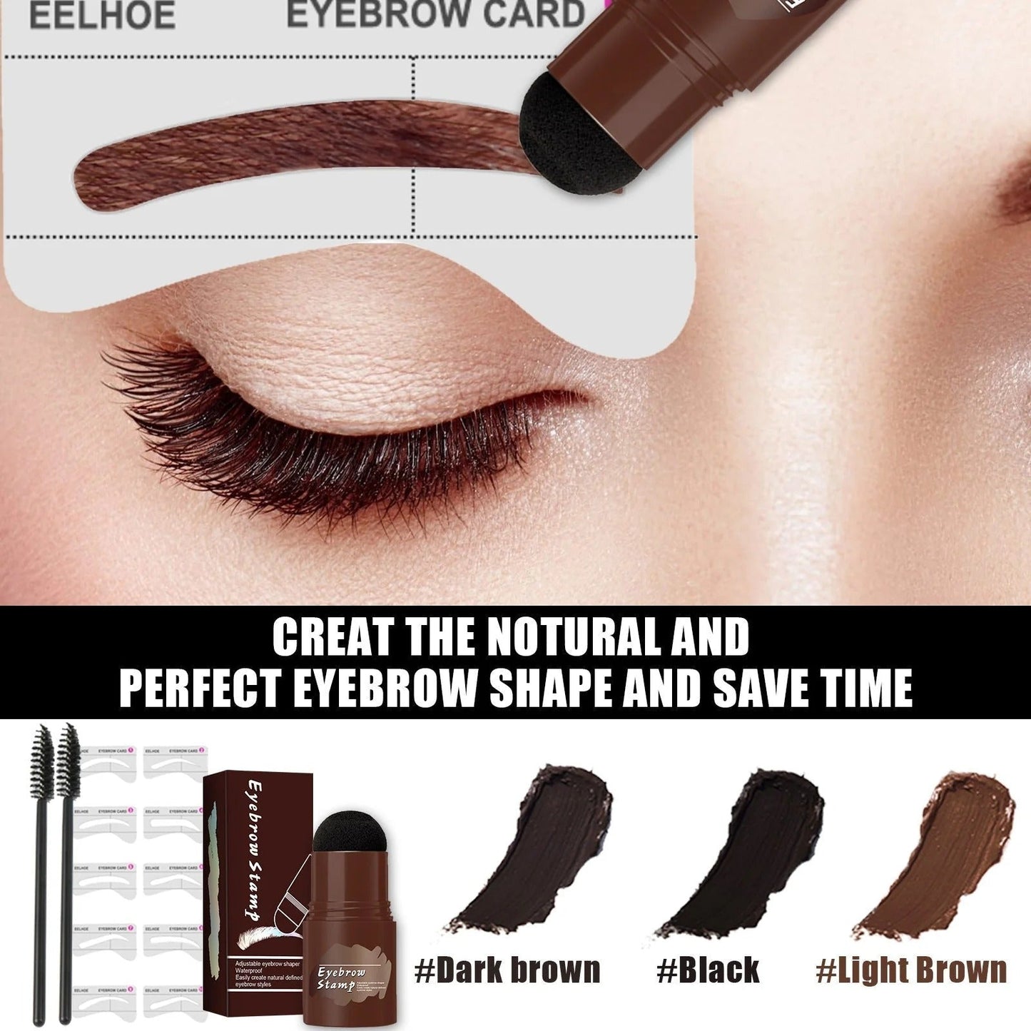 BrowStamp™ Kit stencil e timbro per sopracciglia di precisione