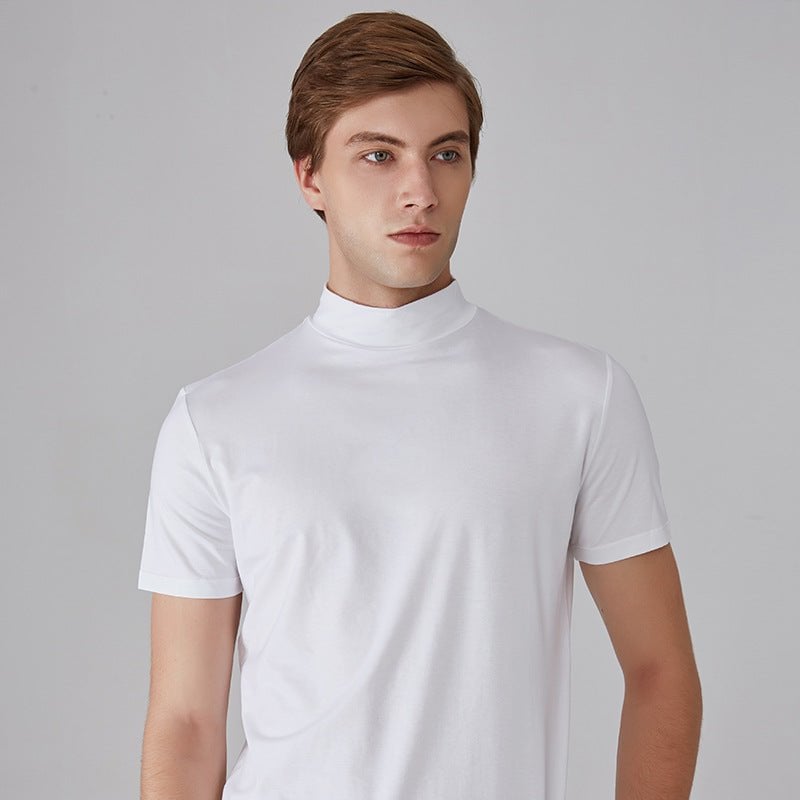 Bruno Bonito™ T-shirt slim fit con collo alto da uomo