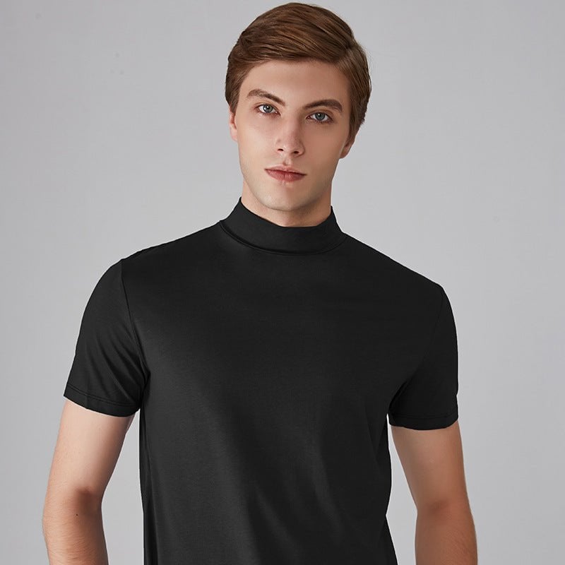 Bruno Bonito™ T-shirt slim fit con collo alto da uomo