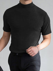 Bruno Bonito™ T-shirt slim fit con collo alto da uomo