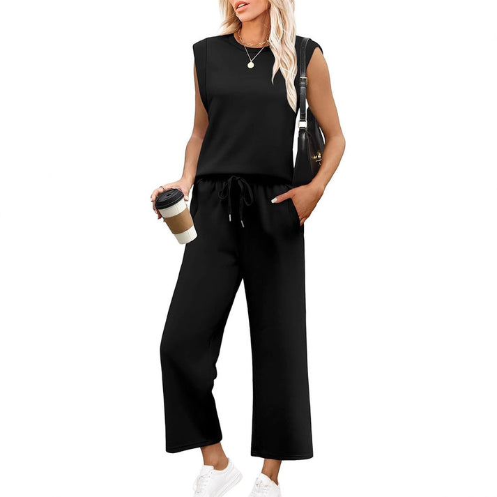 Carla Bussa™ Set due pezzi senza maniche e gambe larghe