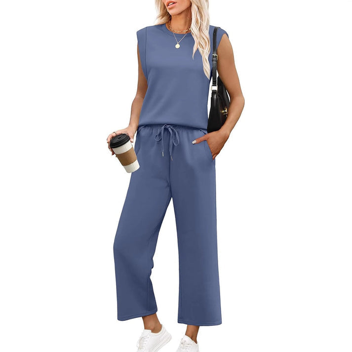 Carla Bussa™ Set due pezzi senza maniche e gambe larghe