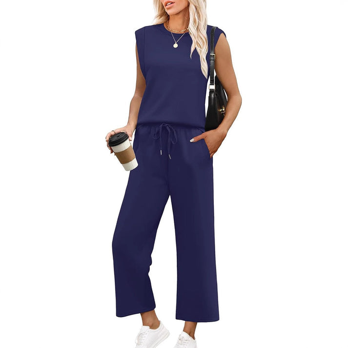 Carla Bussa™ Set due pezzi senza maniche e gambe larghe