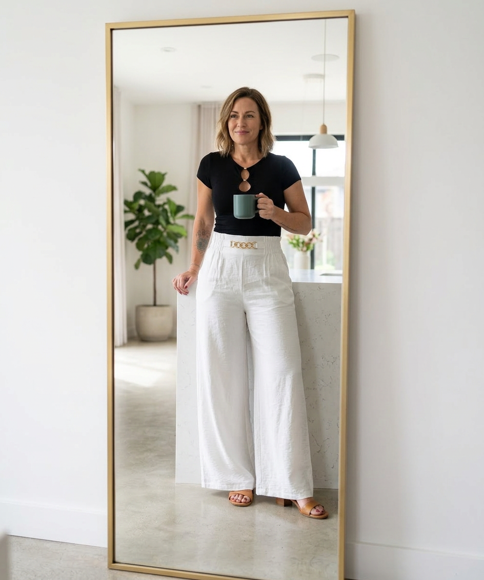Carmela Catenozzi™ Pantaloni a gamba larga con catena elevated collection