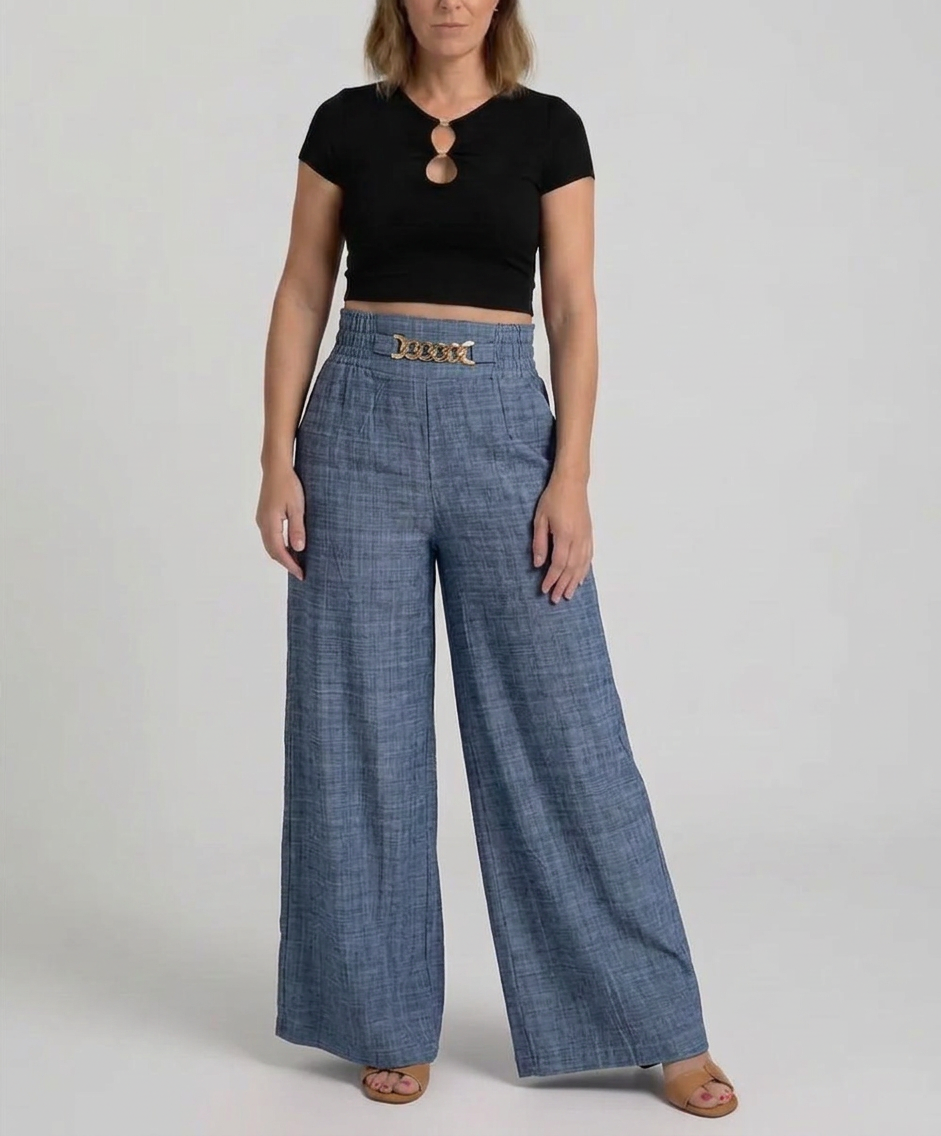 Carmela Catenozzi™ Pantaloni a gamba larga con catena elevated collection