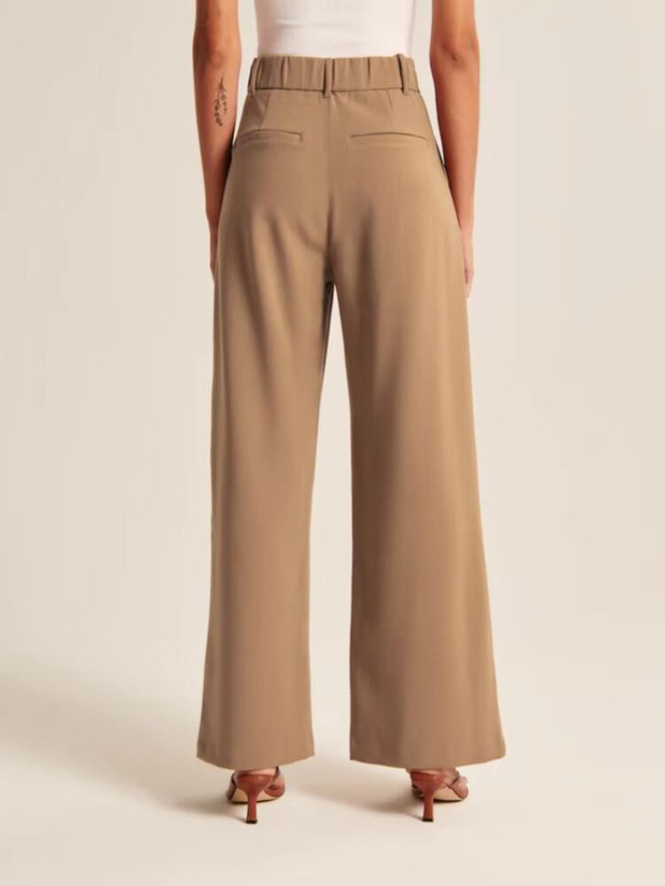 Celine Montclair™️ Pantaloni casual a vita alta con gambe larghe