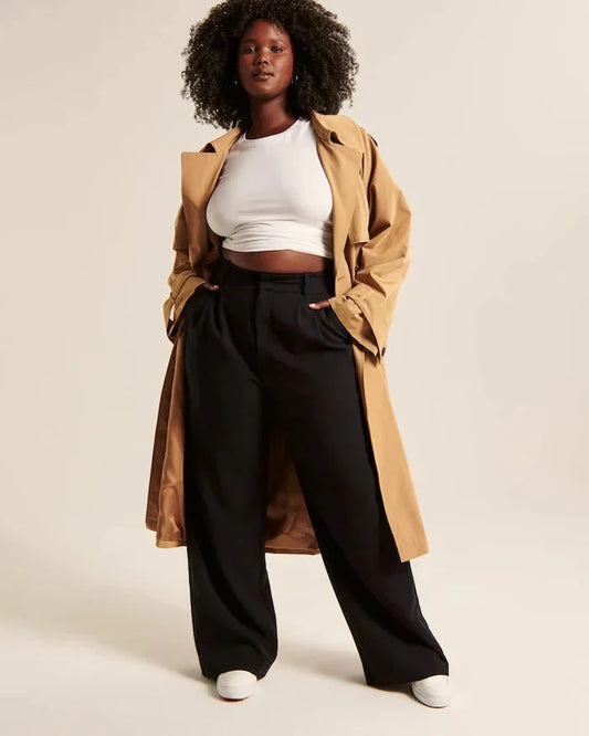 Celine Montclair™️ Pantaloni casual a vita alta con gambe larghe