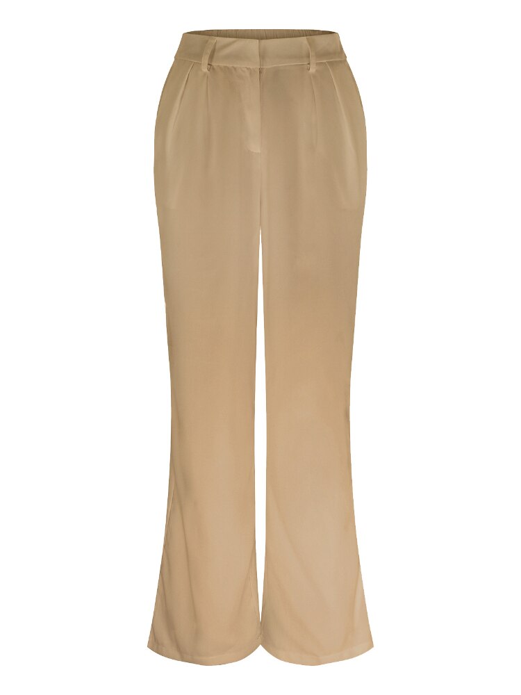 Celine Montclair™️ Pantaloni casual a vita alta con gambe larghe