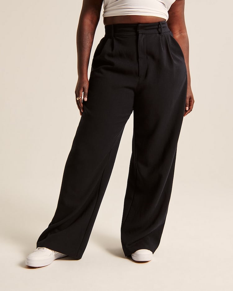 Celine Montclair™️ Pantaloni casual a vita alta con gambe larghe