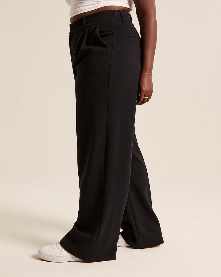 Celine Montclair™️ Pantaloni casual a vita alta con gambe larghe