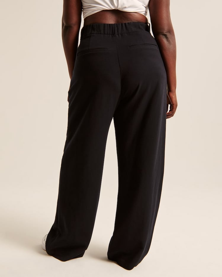 Celine Montclair™️ Pantaloni casual a vita alta con gambe larghe